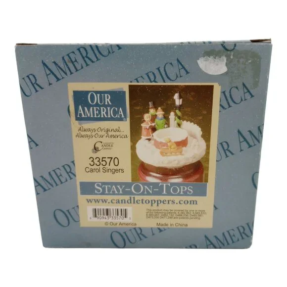 Yankee Candle Our America Large Jar Candle Topper Christmas Carol Singers Dog - Picture 11 of 16